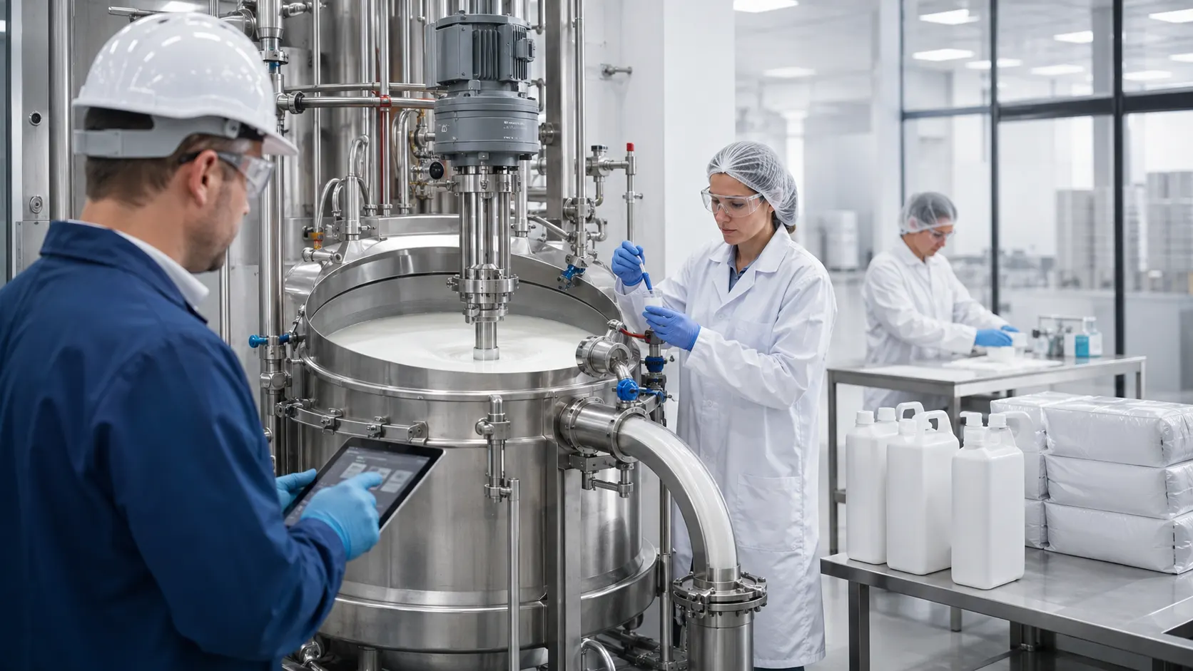 Proceso controlado de mezclas industriales